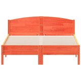  Okvir kreveta s uzglavljem voštano smeđi 150x200 cm od borovine | shoptok.hr