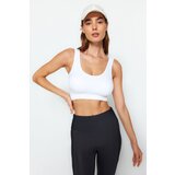 Trendyol White Seamless/Seamless Seamless Pattern Sports Bra. Sports Bra Cene