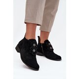 Zazoo Suede Women's Loafers with Decorative Flowers 3080 Black | Shoptok.si