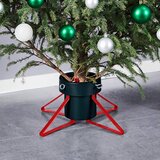 vidaXL Stojalo za novoletno jelko zeleno in rdeče 46x46x19 cm | Shoptok.si