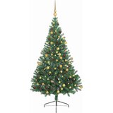  Umjetno predsvijetljeno božićno drvce Zelena 210 cm PVC | shoptok.hr