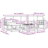  Set vanjskih sofa 7 kom. Bijela i svjetlosiva | shoptok.hr