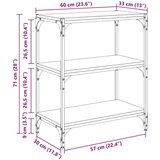 vidaXL Ormarić za knjige Staro drvo 60 x 33 x 71 cm Konstruirano drvo | shoptok.hr