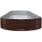  Visoka greda iz prašno premazanega jekla 600x140x36 cm rjava, (20707334) | Shoptok.si