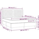  Krevet s oprugama i madracem crni 180x200 cm baršunasti | shoptok.hr