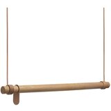 LIND DNA Zidni stalak za odjeću od punog hrasta u prirodnoj boji 80x200x4 cm Swing M – Cijene