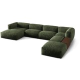 Micadoni Zelena kutna garnitura od bouclé tkanine (s desnim kutom/u obliku slova "U") Martina – Home | shoptok.hr