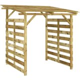  Vrtna kućica - Vrtno spremište za drva od impregnirane borovine - Smeđa 180 x 180 x 189 cm 2 bočna zida | shoptok.hr