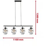 BRILONER 4871-045 - Luster na sajli 4xE27/60W/230V | Eponuda.com