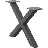  Noge za klub stolić u obliku slova X, 2 kom, antracit, 60 x (30-31) cm, čelik | shoptok.hr