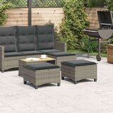 vidaXL Vrtni stolčki z blazinami 2 kosa Grey 55x55x36 cm Poly Rattan | Shoptok.si