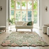 Flair Rugs zelena ročno tkana volnena preproga 200x290 cm bryony shaped floral – | Shoptok.si