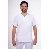 Pureboks Muški gornji deo medicinske uniforme, Beli Cene