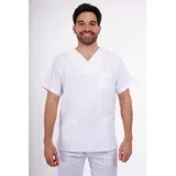 Muški gornji deo medicinske uniforme, Beli