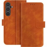 AVIZAR Denarnica za Galaxy S25 FE, magnetna, z učinkom semiša, mehka na dotik, Rjava, (5000189242) | Shoptok.si