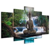 Artgeist Slika Na Platnu Buddha And Waterfall | Shoptok.si