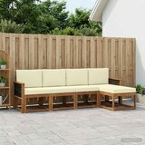  Set vanjskih sofa 5 pcs Prirodna i krem Poliester | Eponuda.ba