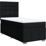  Krevet s oprugama i madracem crni 90x200 cm od tkanine | shoptok.hr