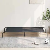 vidaXL dvignjena pasja postelja črna 150x90x20 cm tekstilen in jeklo