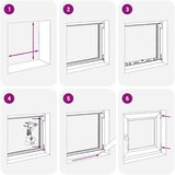 vidaXL Kletno okno "RISOR" 60x100 cm vrtljivo-nagibno DIN levo belo | Shoptok.si