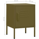  Noćni ormarići 2 kom maslinastozeleni 35 x 35 x 51 cm čelični | shoptok.hr