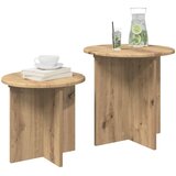  Set pomoćnih stolića 2 pcs Hrast artisan Konstrukcijsko drvo | shoptok.hr