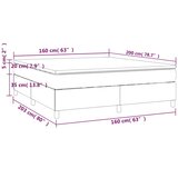  s oprugama i madracem crni 160x200 cm od tkanine | shoptok.hr