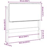  Tapecirani uzglavlje s uzglavljem Smeđa i svijetlosiva 90 cm | shoptok.hr