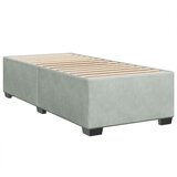 Box spring krevet s madracem svjetlosivi 90x190 cm baršunasti | shoptok.hr
