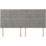  Uzglavlja 4 kom svjetlosivi 80x5x78/88 cm baršunasta | shoptok.hr