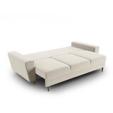 Cosmopolitan Design Bež žametna raztegljiva sedežna garnitura s prostorom za shranjevanje 235 cm Kyoto – | Shoptok.si