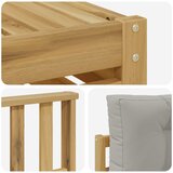  Set vanjskih sofa 7 kom. Bijela i svjetlosiva Poliester Smeđa 79 x 79 x 37 cm | shoptok.hr