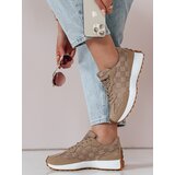 DStreet Sportowe sneakersy damskie RUNBAN khaki | shoptok.hr