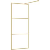  Stijenka za walk-in tuš s prozirnim staklom ESG zlatna 80x195cm | shoptok.hr