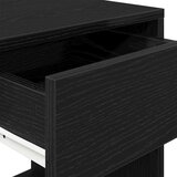 vidaXL Nočne omarice s predalom 2 kosa črna hrast 35x34x66,5 cm | Shoptok.si