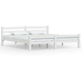  Posteljni okvir bel iz trdne borovine 180x200 cm | Shoptok.si