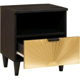  Noćni ormar Crna i zlatna 40 x 33 x 46 cm Konstruirano drvo | shoptok.hr