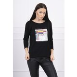 Kesi Blouse with Summer Girl print black | shoptok.hr