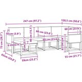  Set vanjskih sofa s jastukom 6 pcs Prirodna i krem Poliester | shoptok.hr
