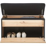 Voleo garderobna klop črna, hrast artisan | Shoptok.si