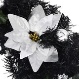 vidaXL Božićni luk s LED svjetlima crni 90 cm PVC | shoptok.hr