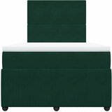 Box spring krevet s madracem tamnozeleni 120x200 cm baršunasti | shoptok.hr