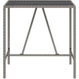  Barski stol sa staklenom pločom sivi 110x70x110 cm poliratan | shoptok.hr