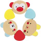 Petit Collage Wood Teether Animal grizalo iz lesa 1 kos | Shoptok.si