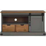 vidaXL TV ormarić HALDEN s kliznim vratima sivi 110x40x60 cm puno drvo | shoptok.hr