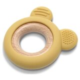 Lorelli silikonsko drvena glodalica za bebe bear - natural yellow ( 10210910001 ) Cene