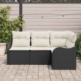  Sjedeća garnitura za vrt 4 pcs Crna poliratan | shoptok.hr