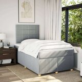 Krevet s oprugama i madracem svjetlosivi 120x190 cm od tkanine | shoptok.hr