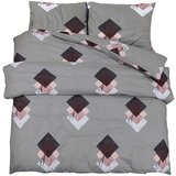  Set posteljine za poplun sivi 140 x 200 cm pamučni | shoptok.hr