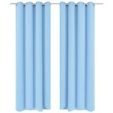 vidaXL Zatemnitvene zavese 2 kosa z obročki 135x175 cm turkizne barve, (20768075) Cene
